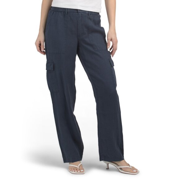 MICHAEL STARS Admiral Linen Bobbi High Rise Cargo Pants